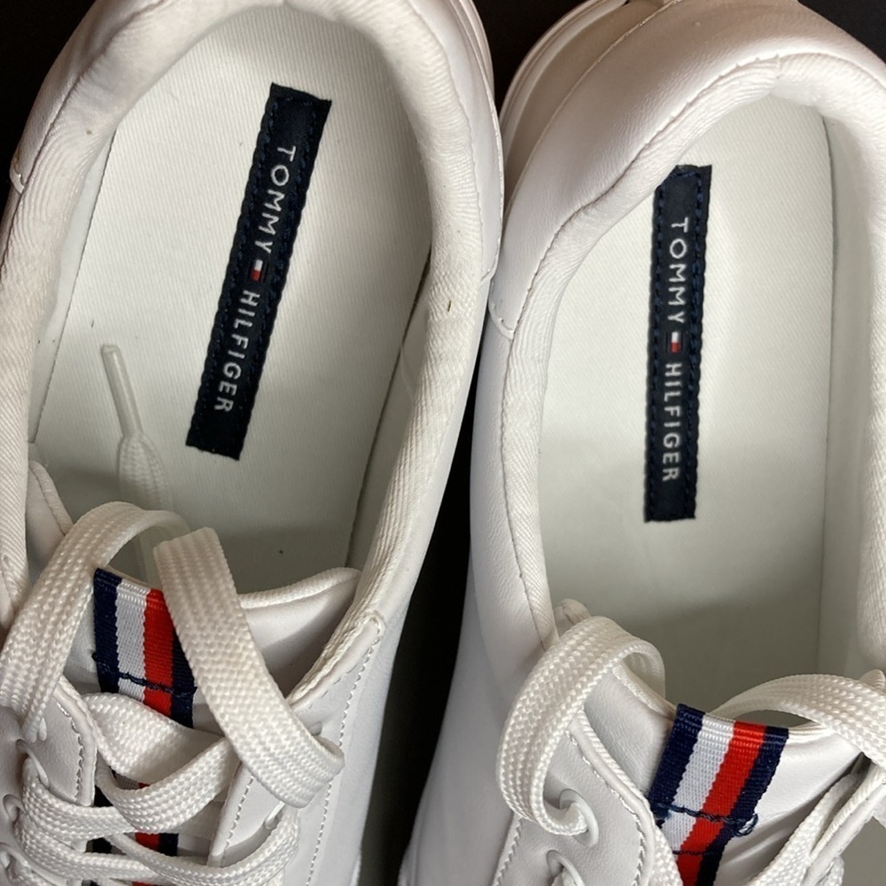 Tommy Hilfiger | NEW White Lamiss Icon Stripe Sneakers 9 - Picture 7 of 10